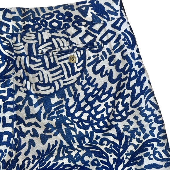 Lilly Pulitzer NEW Chipper Indigo Home Slice Pineapple Bermuda Shorts size 10 - Picture 6 of 7